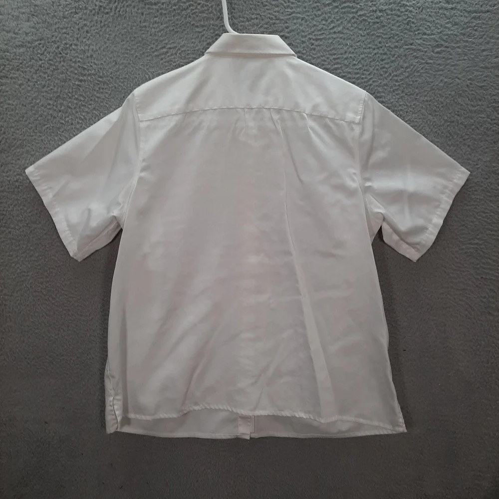 Kwik Star Shirt Womens 1X White Replacement Employee Uniform Workwear Button Up - Picture 2 of 8